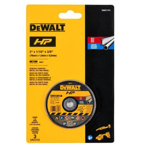 DeWalt DW8711P3 3 pack 3" inch Heavy Duty Aluminum-Oxide Bonded Cutting Wheels